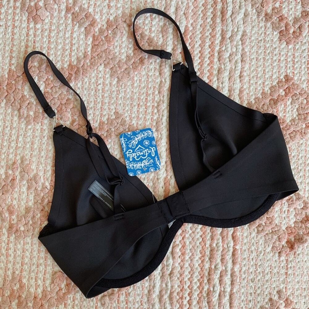 Black Free People Ari Underwire Geometric Bra 34A - Picture 3 of 8